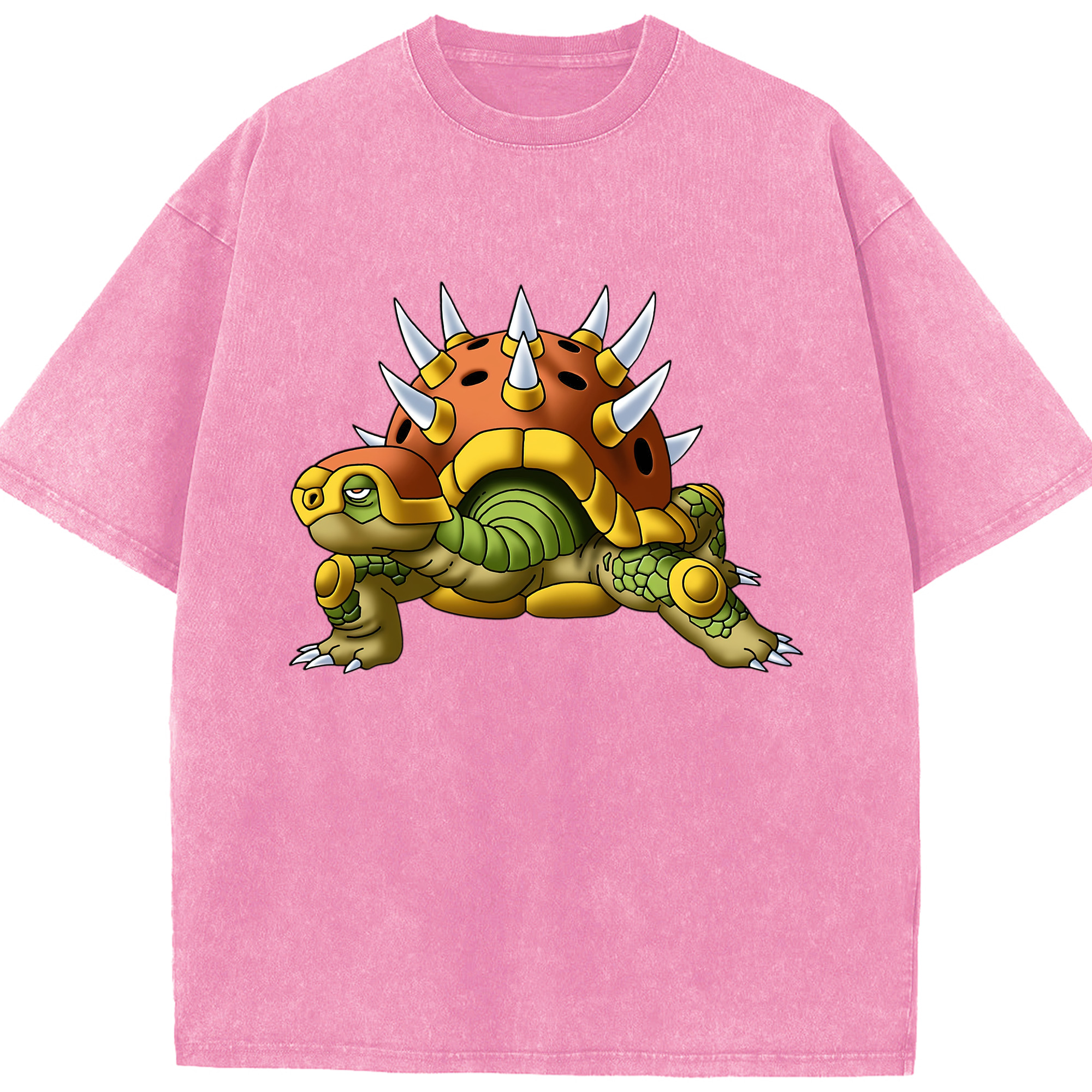 （画像用） ドラゴンクエスト Doragon Kuesuto Dragon Quest 綿100% ヴィンテージ風 半袖Tシャツ（フロントプリント）